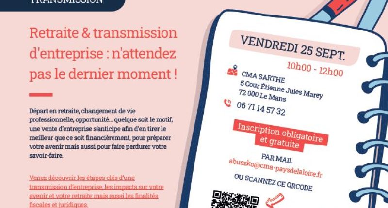 Et après moi ? Anticipez et construisez sereinement le cession de votre entreprise dès aujourd’hui… - Image